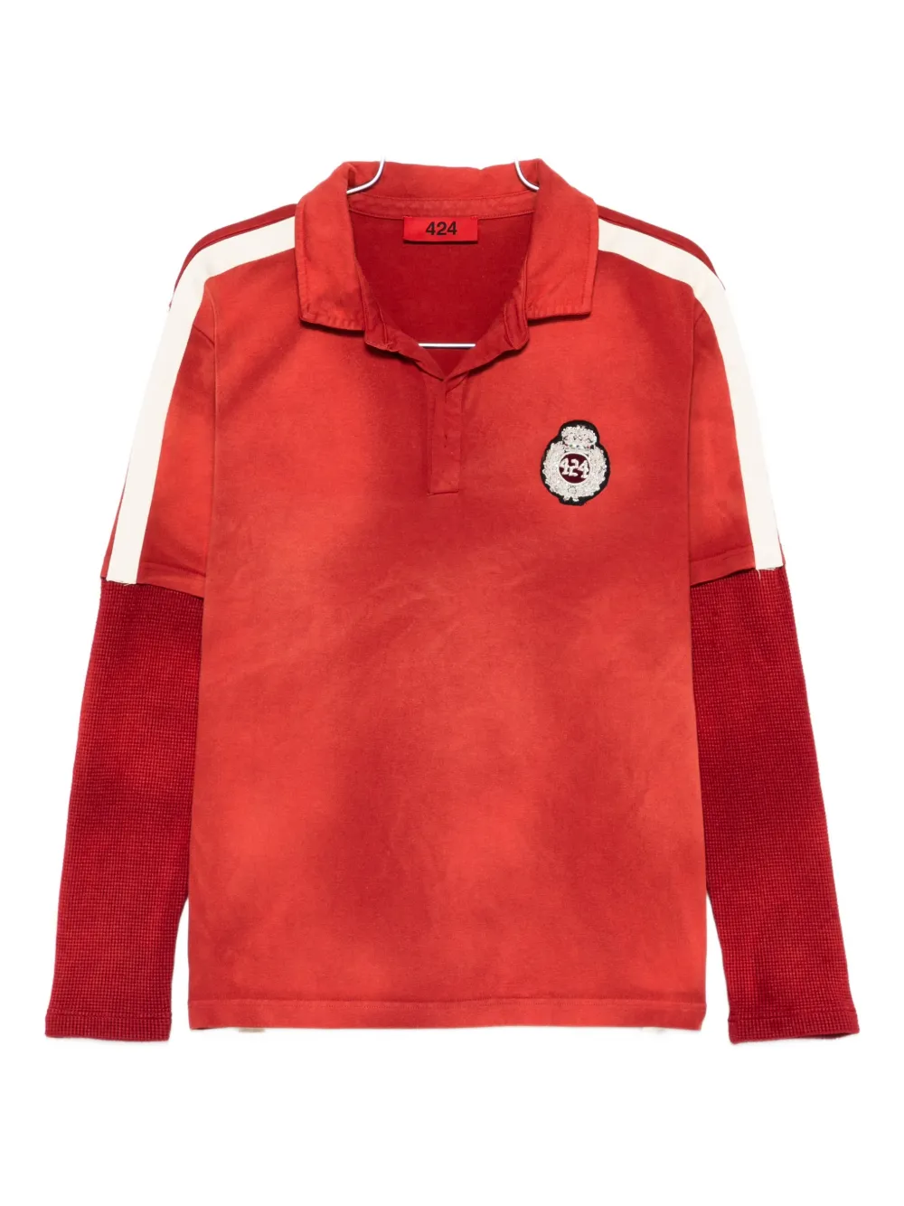424 Polo con applicazione - Rosso
