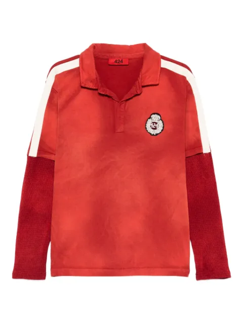 424 playera tipo polo con parche del logo