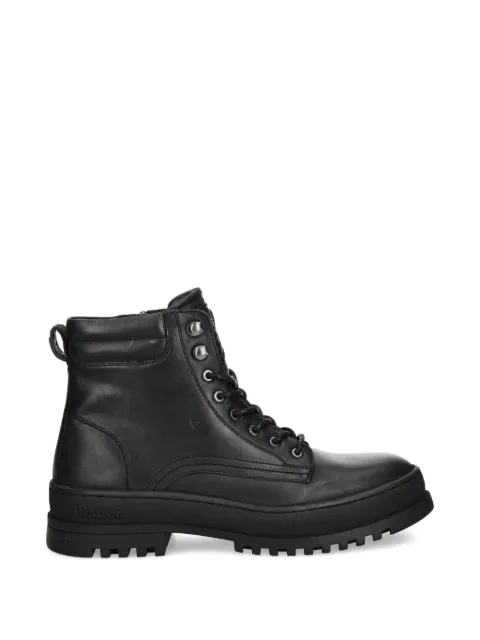 Blauer lace-up side-zip boots