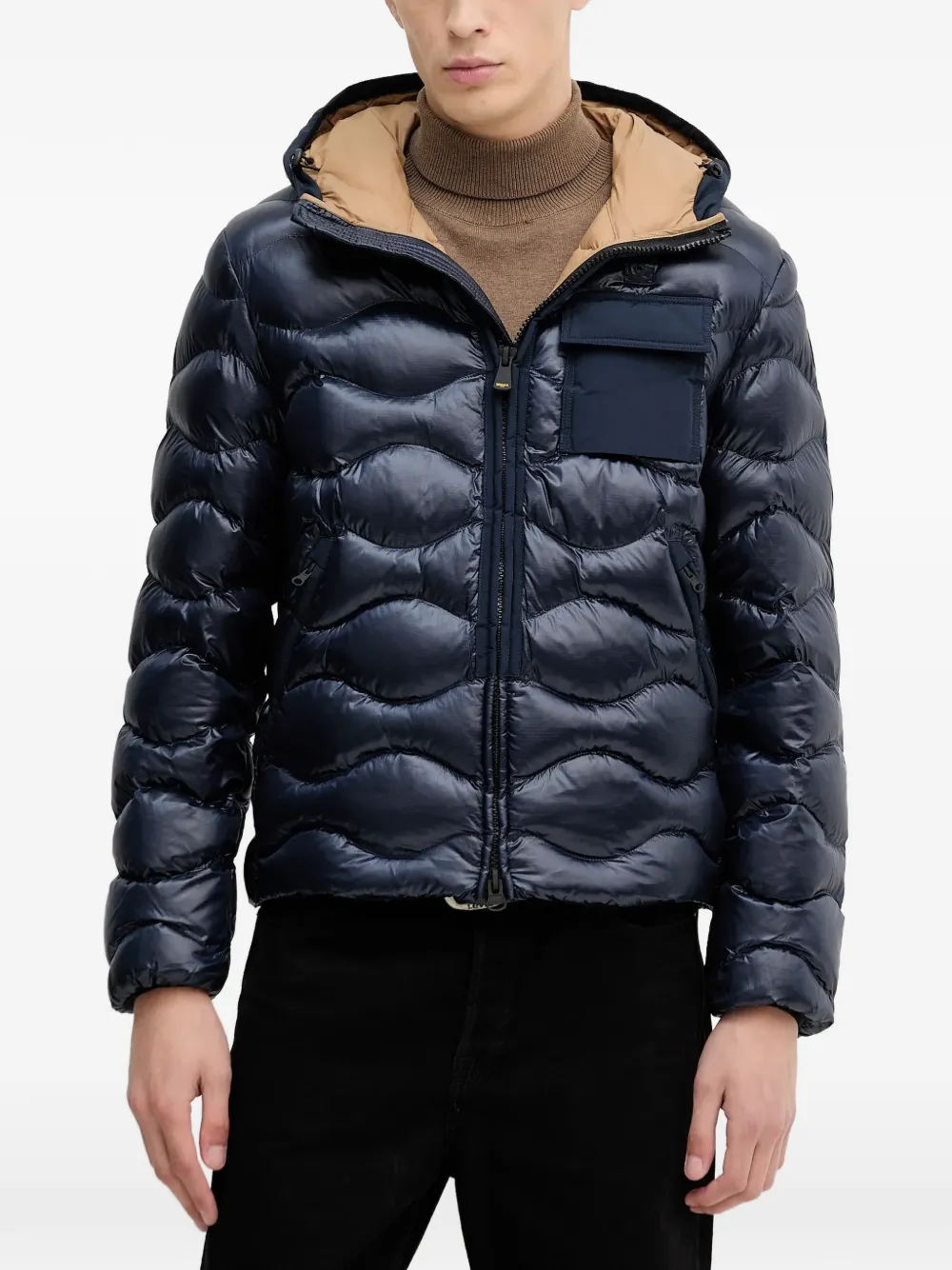 Blauer hooded quilted jacket
