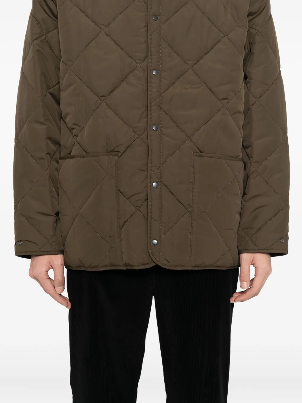 Kaptain Sunshine X Barbour Quilted Jacket In Brown