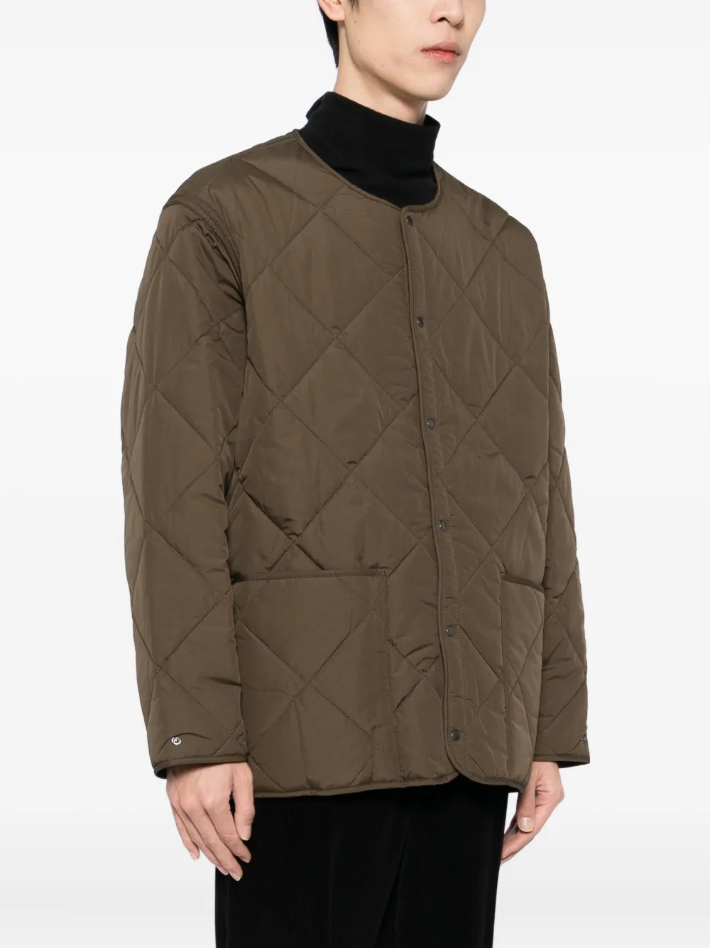 Kaptain Sunshine X Barbour Quilted Jacket In Brown