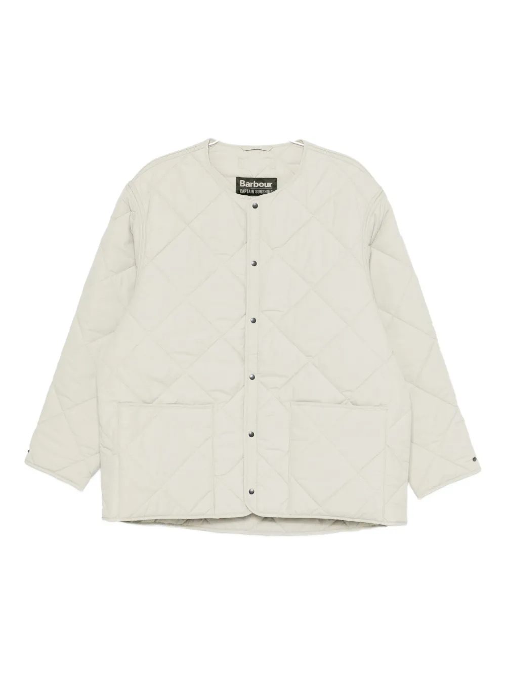 Kaptain Sunshine x Barbour quilted jacket | Neutrals | Image 1