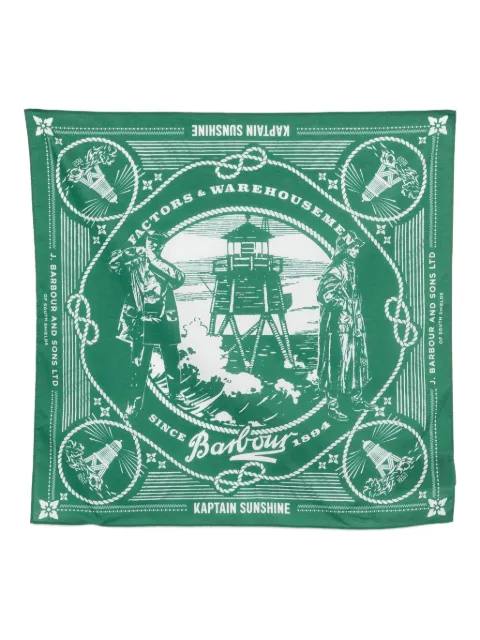 Kaptain Sunshine x Barbour graphic-print scarf