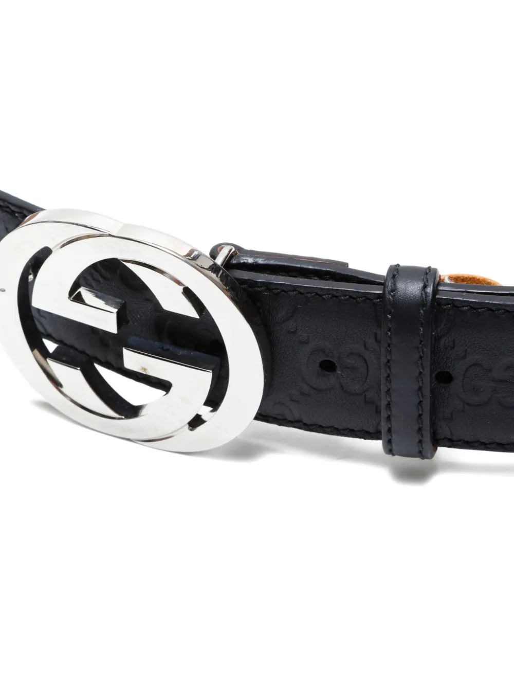 Gucci Pre-Owned 2015-2025 monogram-pattern leather belt | Women | Image 2