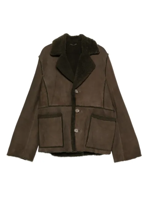 Kristensen Du Nord shearling-trimmed buttoned jacket