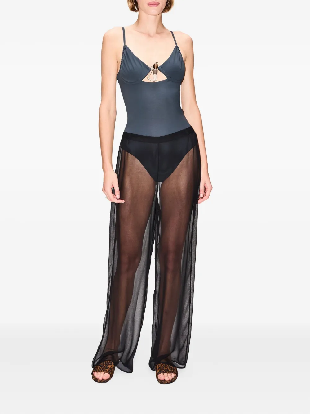  Christopher Esber Sheer Beachwear Trousers - Black 