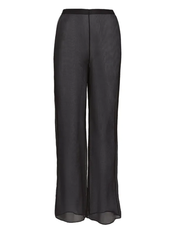 Christopher Esber Sheer Beachwear Trousers in Black
