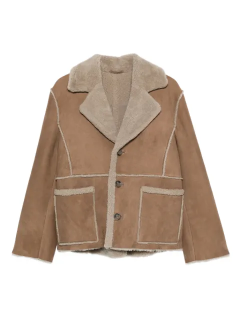Kristensen Du Nord shearling-trimmed buttoned jacket
