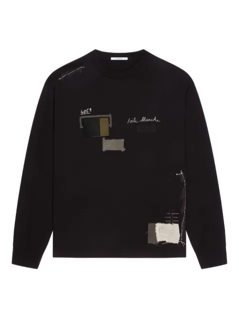 Givenchy playera manga larga con diseño patchwork