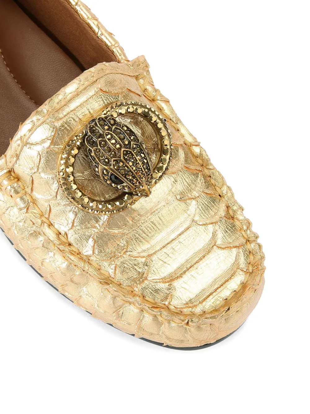 Kurt Geiger London Chelsea loafers met adelaarskop Goud