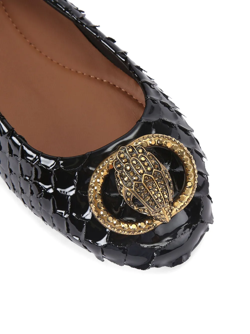 Kurt Geiger Leather Chelsea Ballet Flats In Black