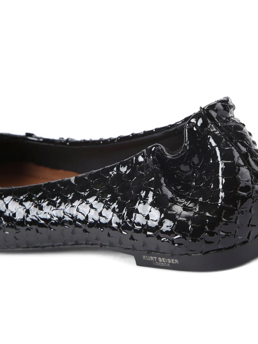 Kurt Geiger Leather Chelsea Ballet Flats In Black
