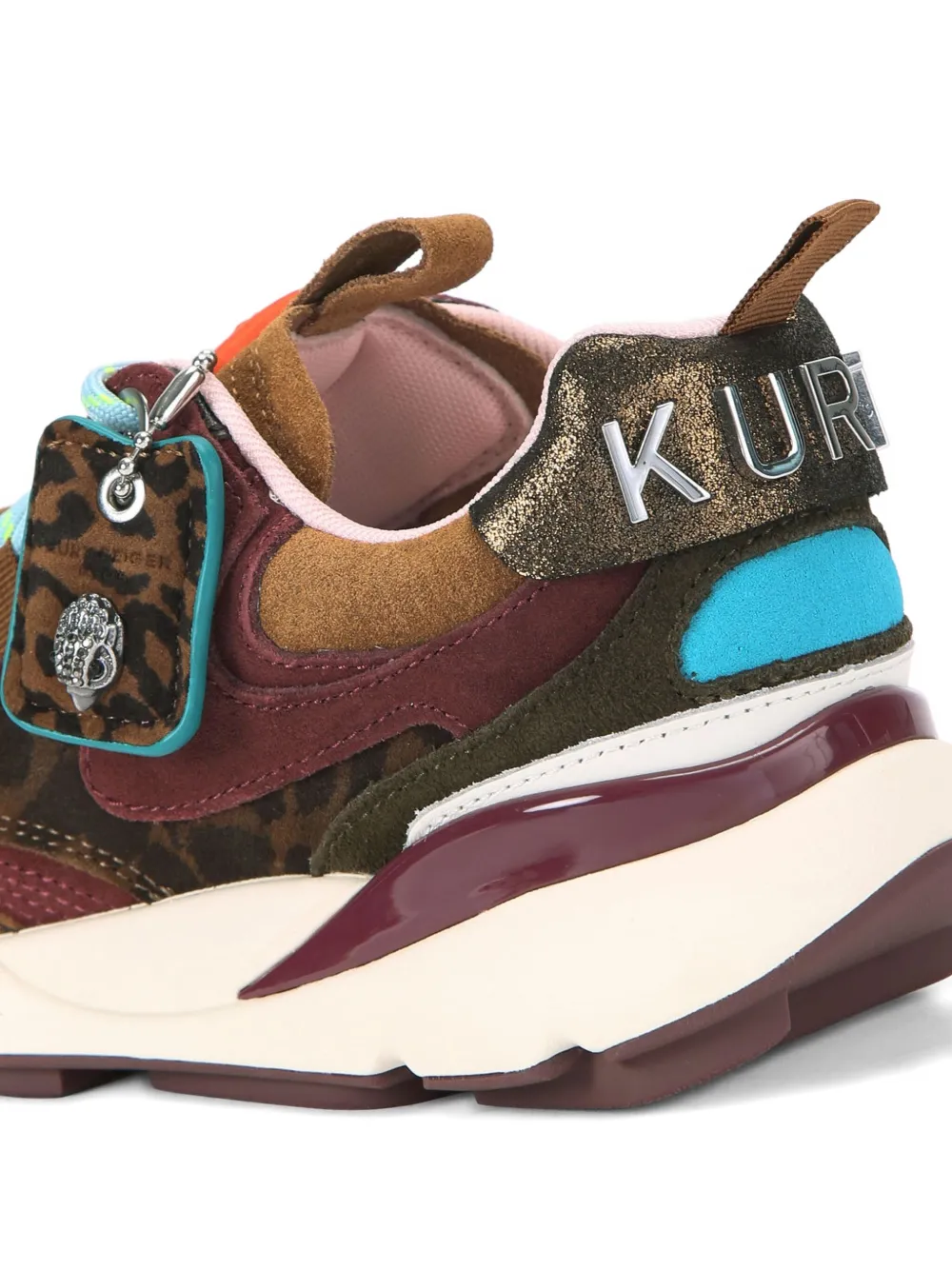 Kurt Geiger London Kurt Runner leren sneakers met luipaardprint Bruin