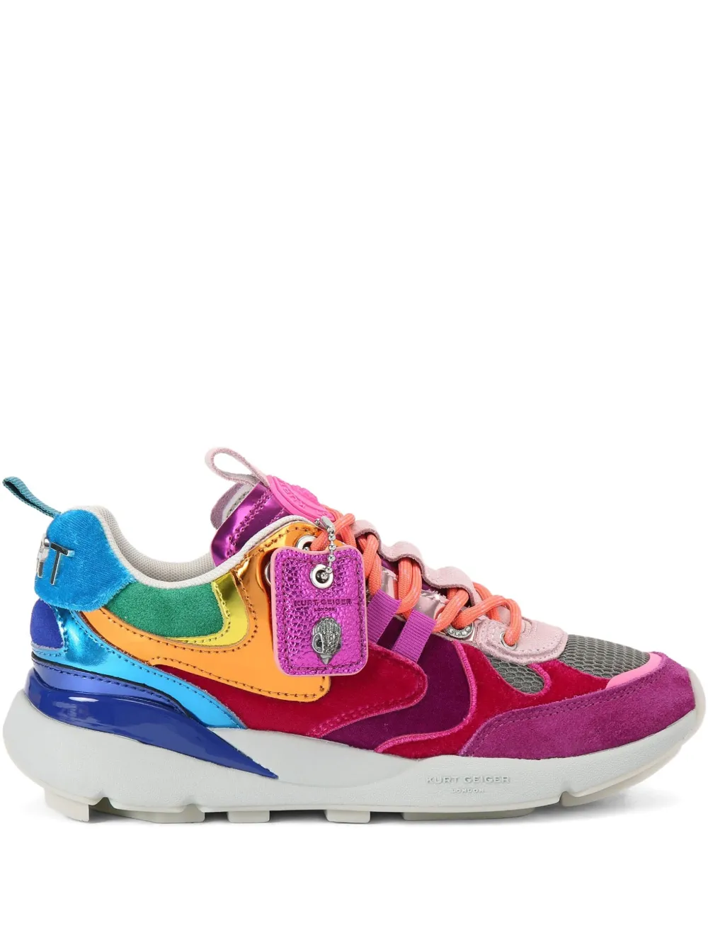 Kurt Geiger London Kurt Runner sneakers met metallic patch Roze