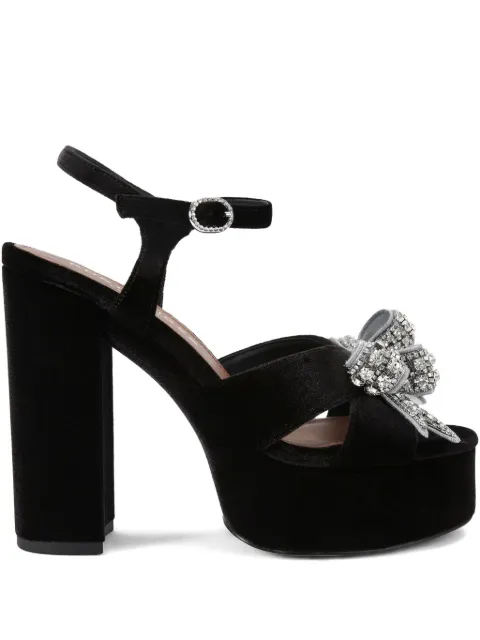 Kurt Geiger London 125mm crystal-bow platform sandals