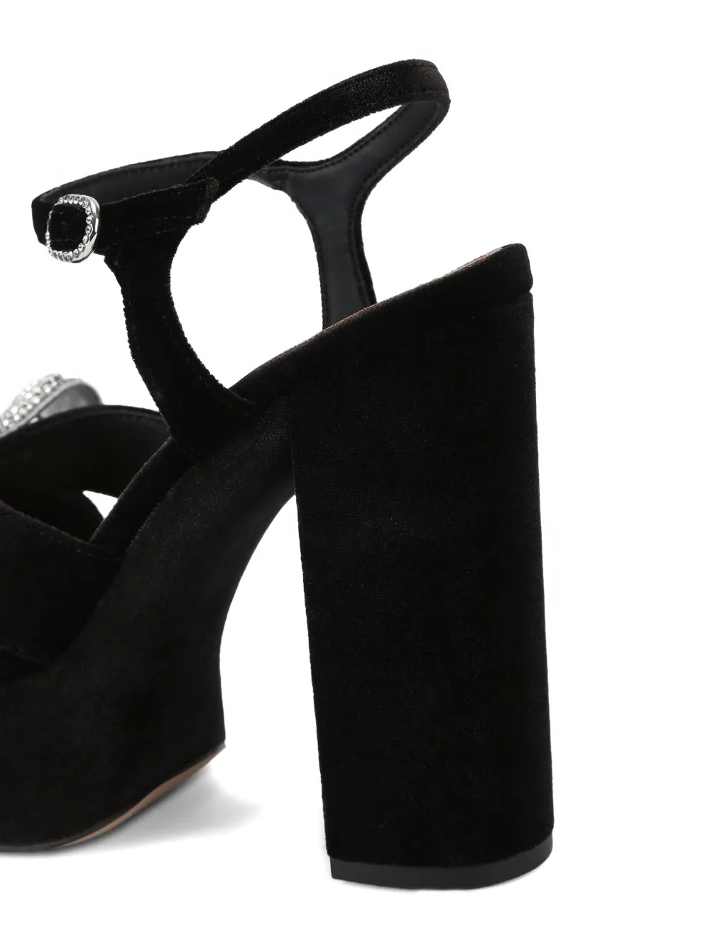 Kurt Geiger London 125 mm sandalen met plateauzool en kristallen strik Zwart