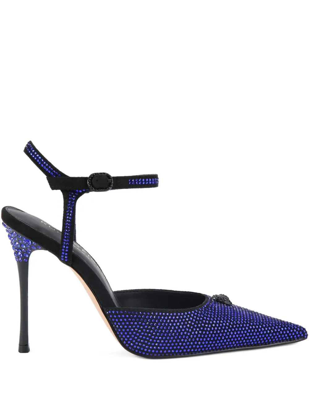 Kurt Geiger London 105 mm Eagle sandalen verfraaid met kristallen en enkelbandje Blauw
