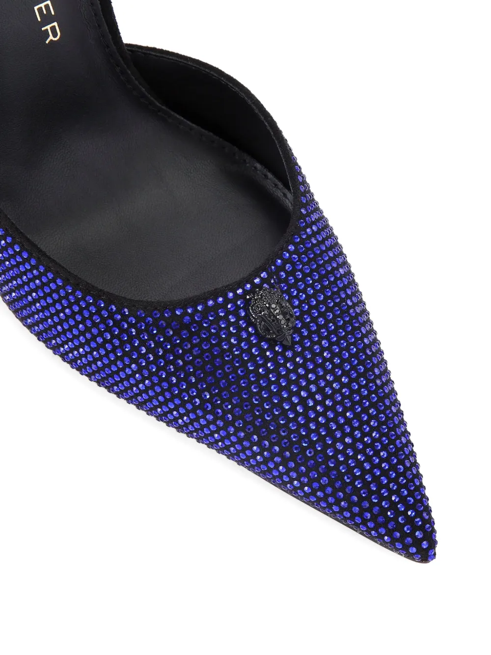 Kurt Geiger London 105 mm Eagle sandalen verfraaid met kristallen en enkelbandje Blauw