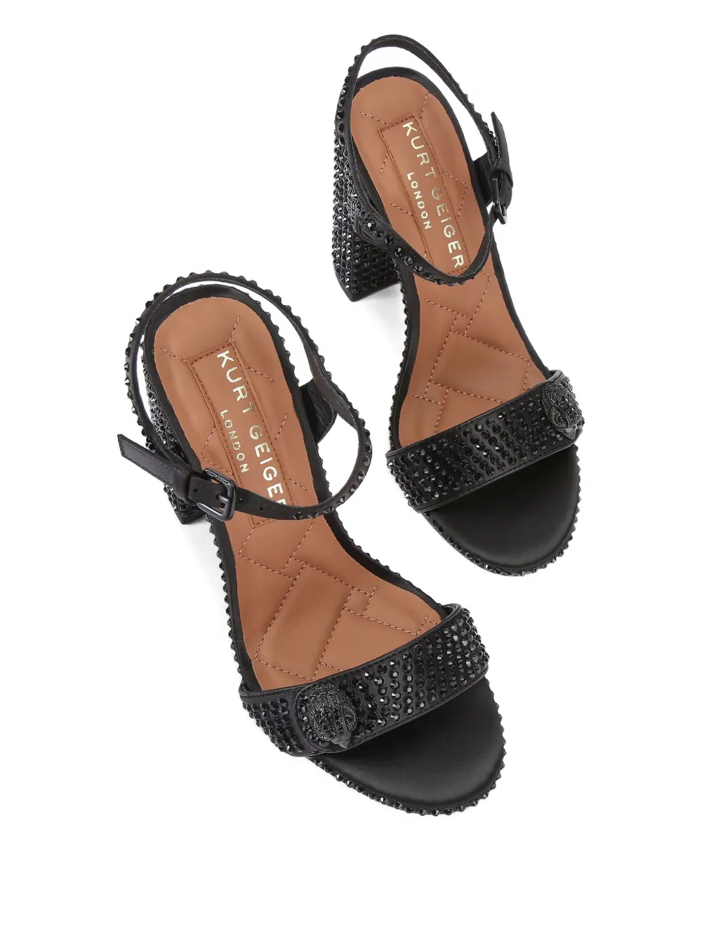 Kurt Geiger London Kensington Langley sandalen verfraaid met kristallen Zwart