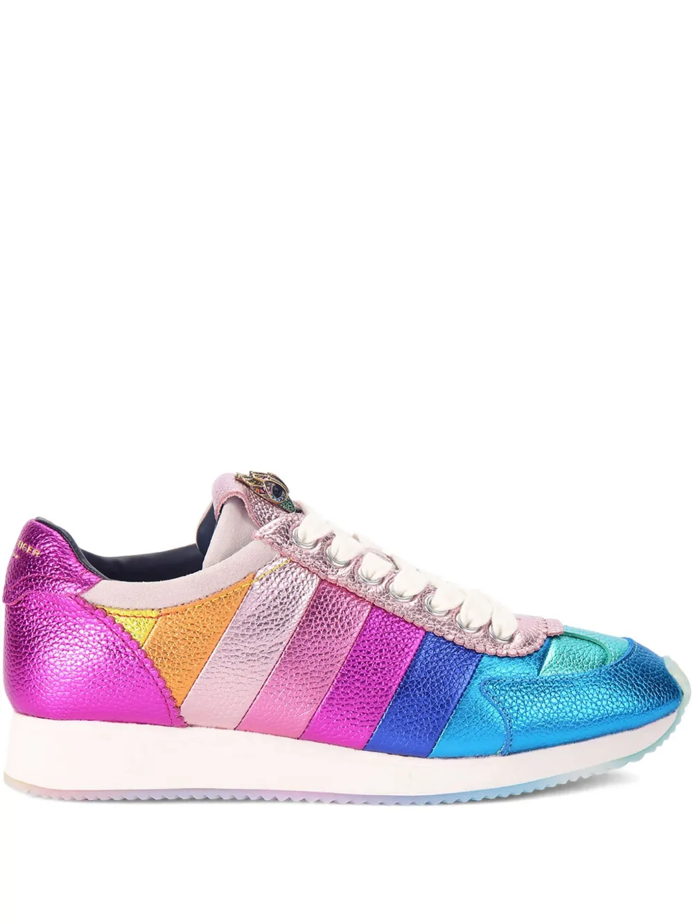 Kurt Geiger London Islington Pump sneakers met metallic streep Blauw