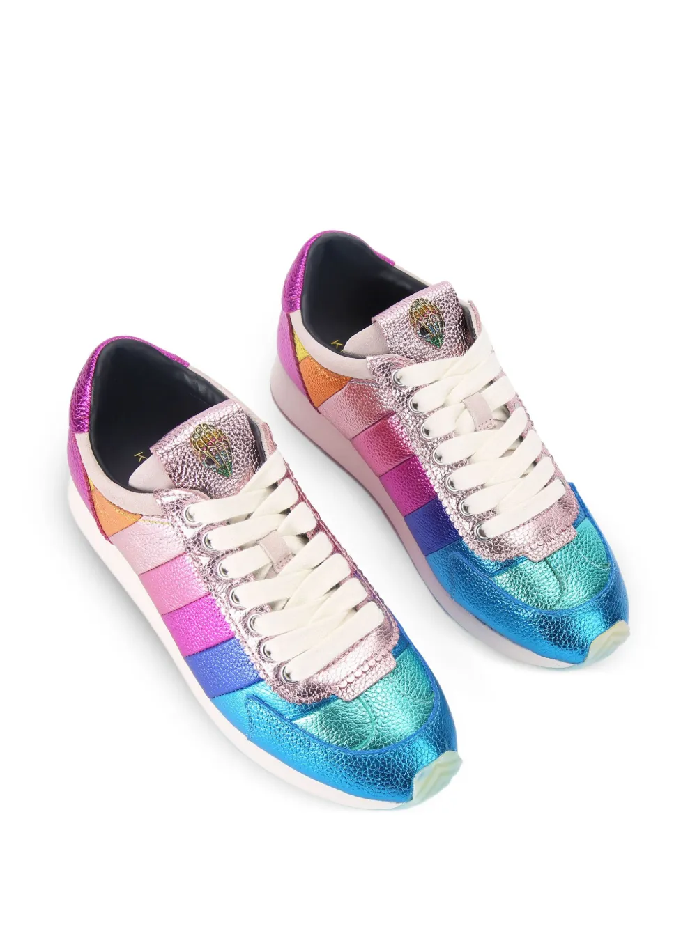 Kurt Geiger London Islington Pump sneakers met metallic streep - Blauw