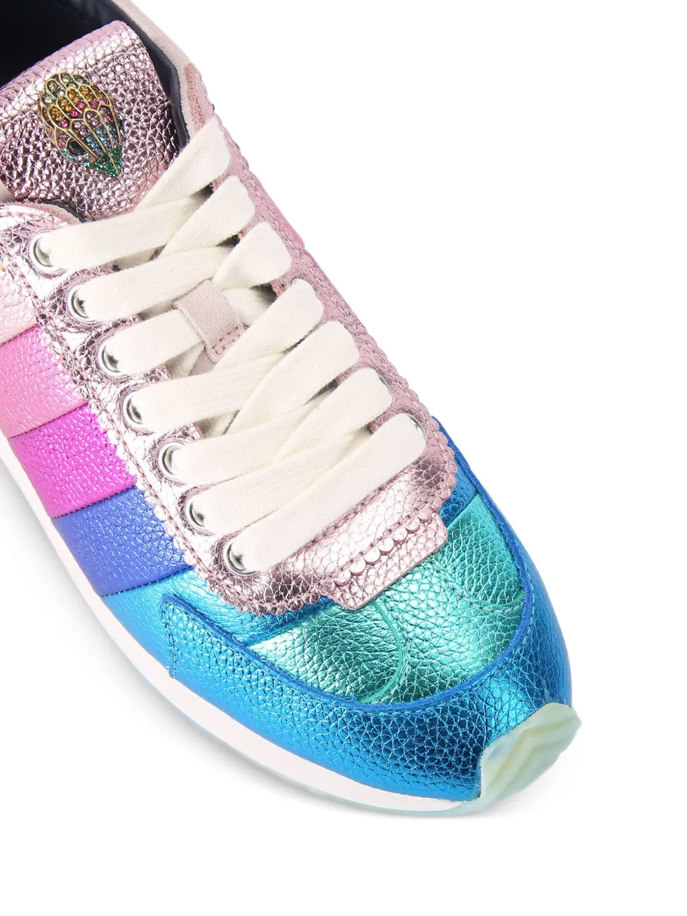 Kurt Geiger London Islington Pump sneakers met metallic streep Blauw