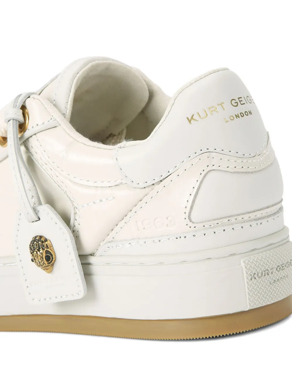 Kurt Geiger London Southbank Tag sneakers met krokodillenprint Wit