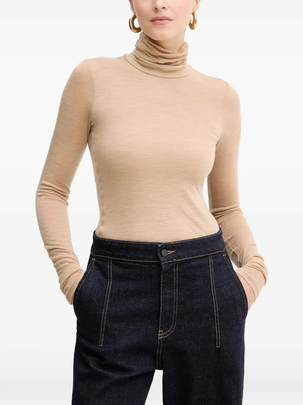 Liviana Conti Ginevra turtleneck long-sleeve top - Toni neutri