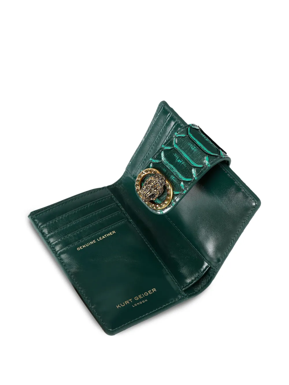 Kurt Geiger London Chelsea portemonnee verfraaid met adelaar Groen