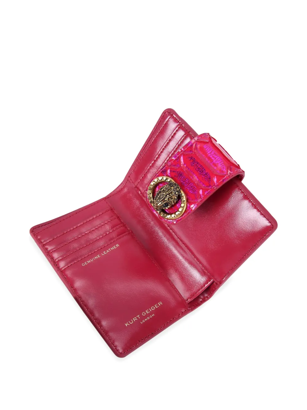 Kurt Geiger Chelsea Eagle-embellishment Wallet In Red