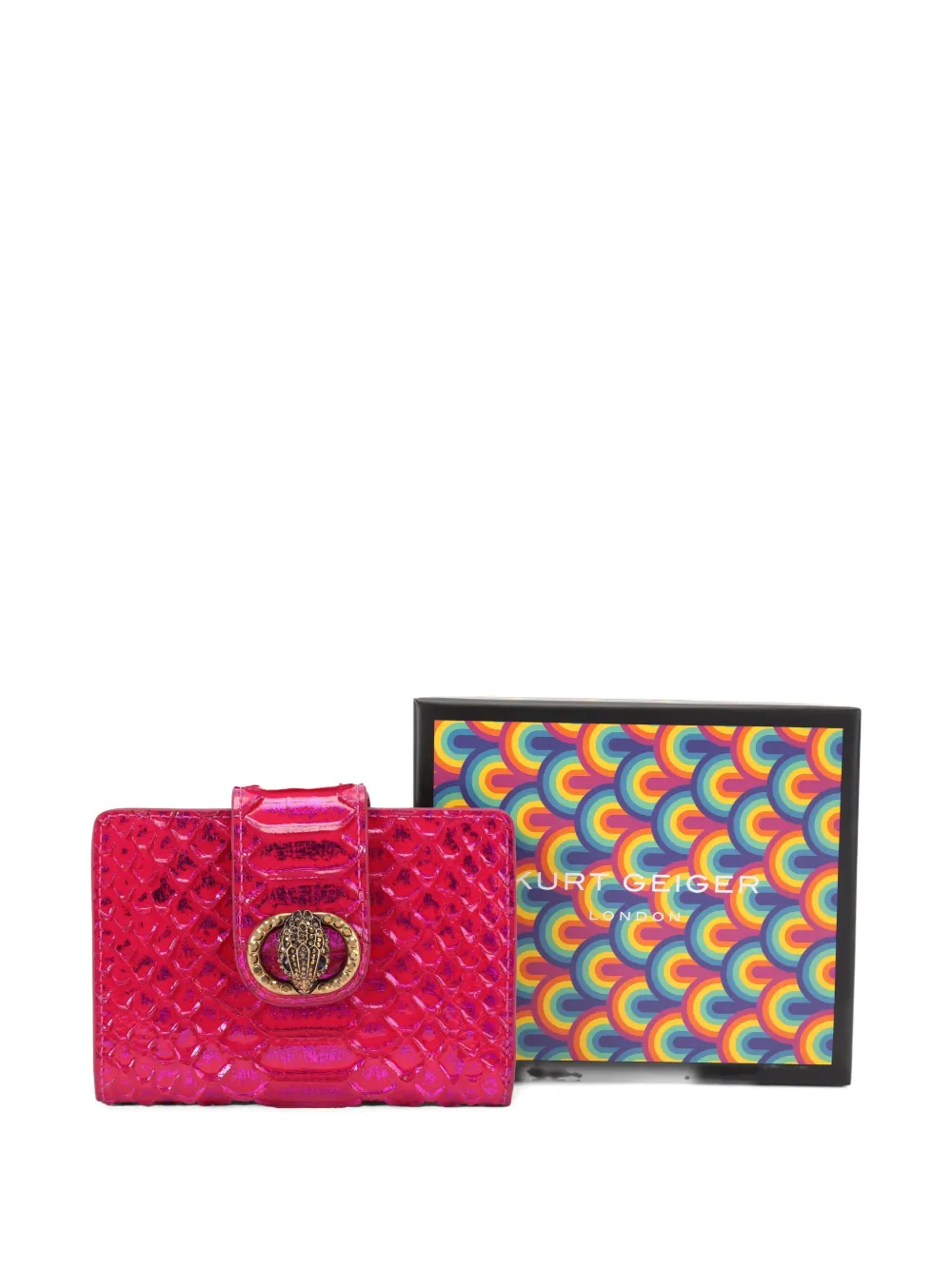 Kurt Geiger Chelsea Eagle-embellishment Wallet In Red