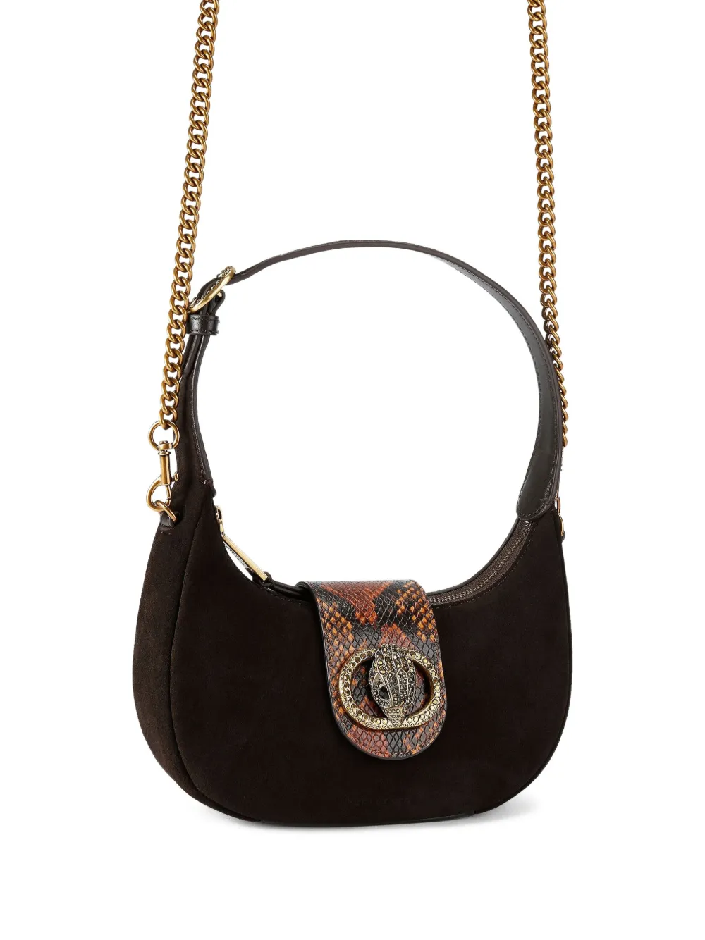 Kurt Geiger London Small Chelsea Leather Hobo Bag In Brown