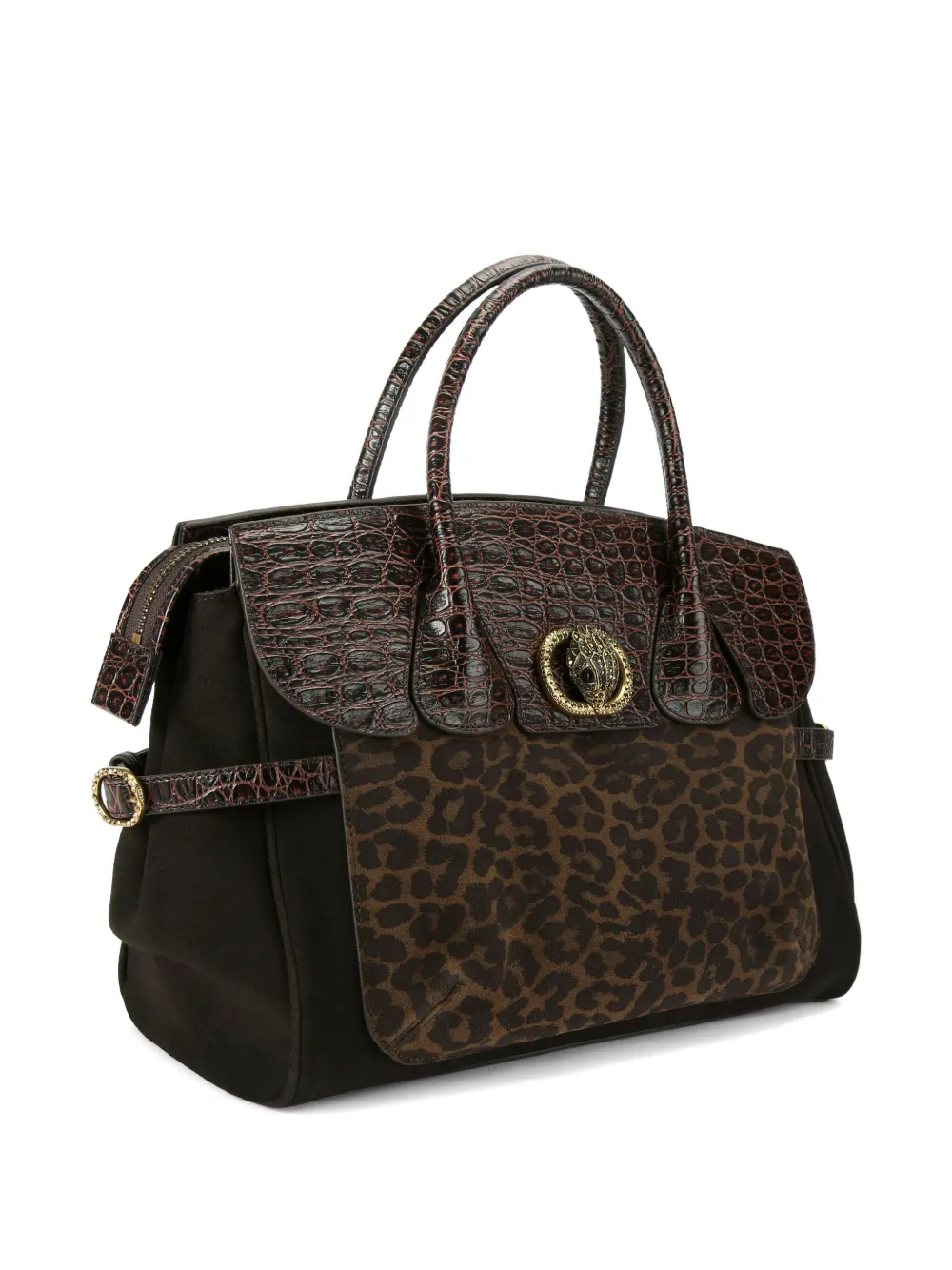 Kurt Geiger London Chelsea shopper verfraaid met adelaar Bruin