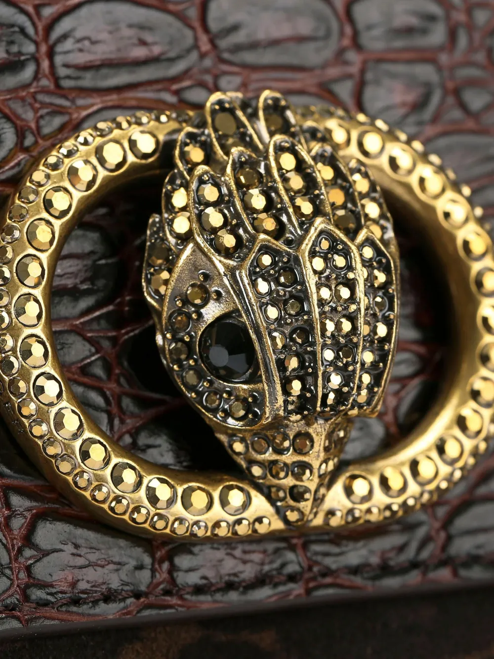 Kurt Geiger London Chelsea shopper verfraaid met adelaar Bruin