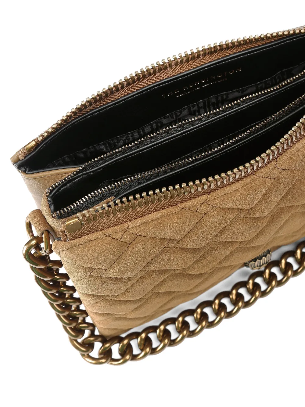Kurt Geiger London Kensigton kleine gewatteerde schoudertas Bruin