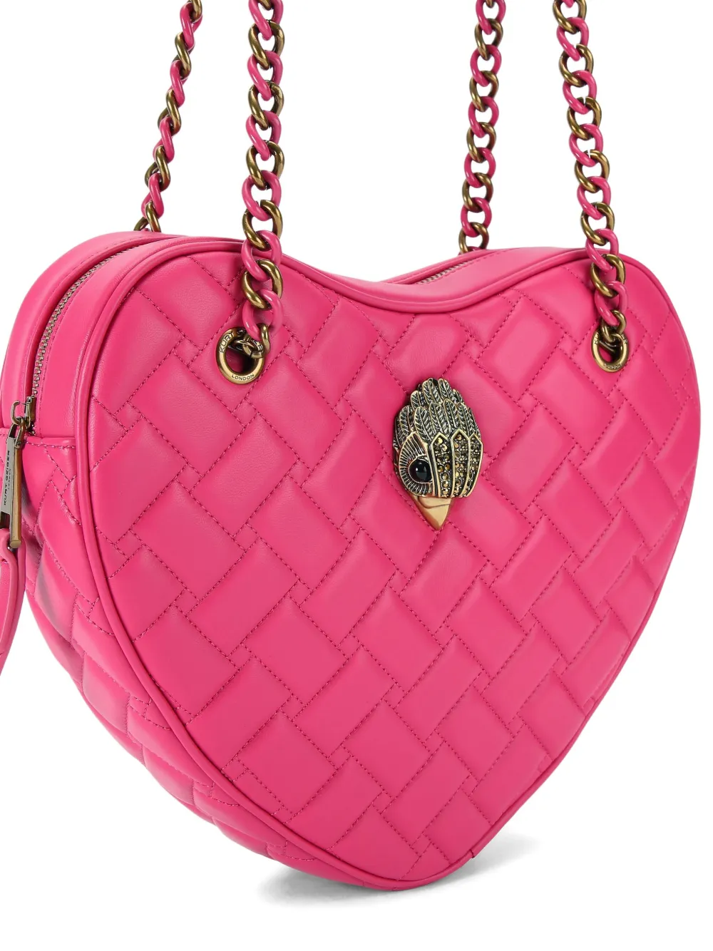 Kurt Geiger London Kensington Heart shopper verfraaid met adelaar Roze