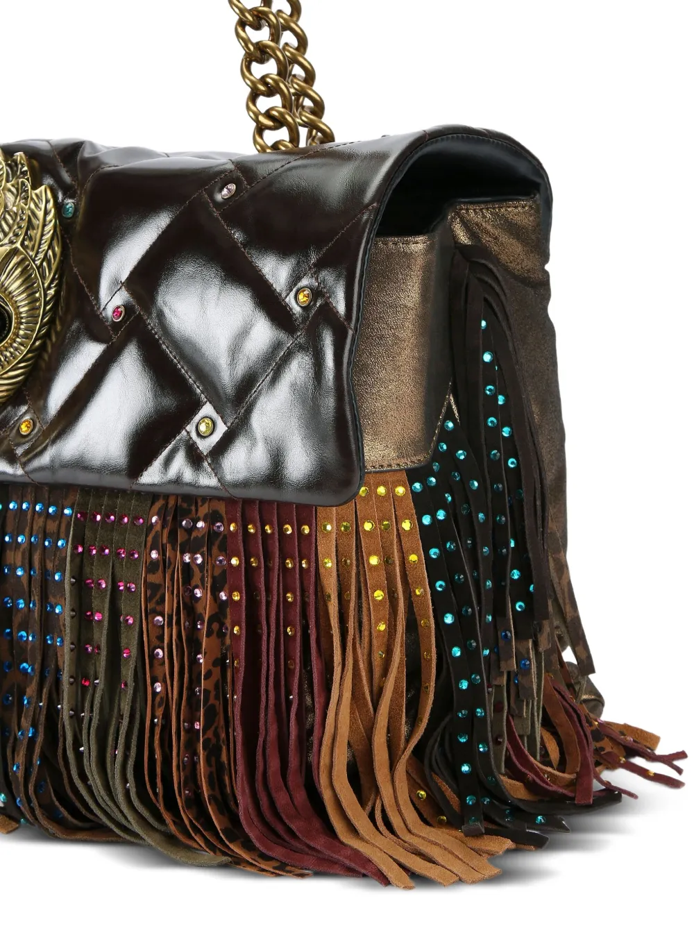 Kurt Geiger London Kensington gewatteerde schoudertas Bruin