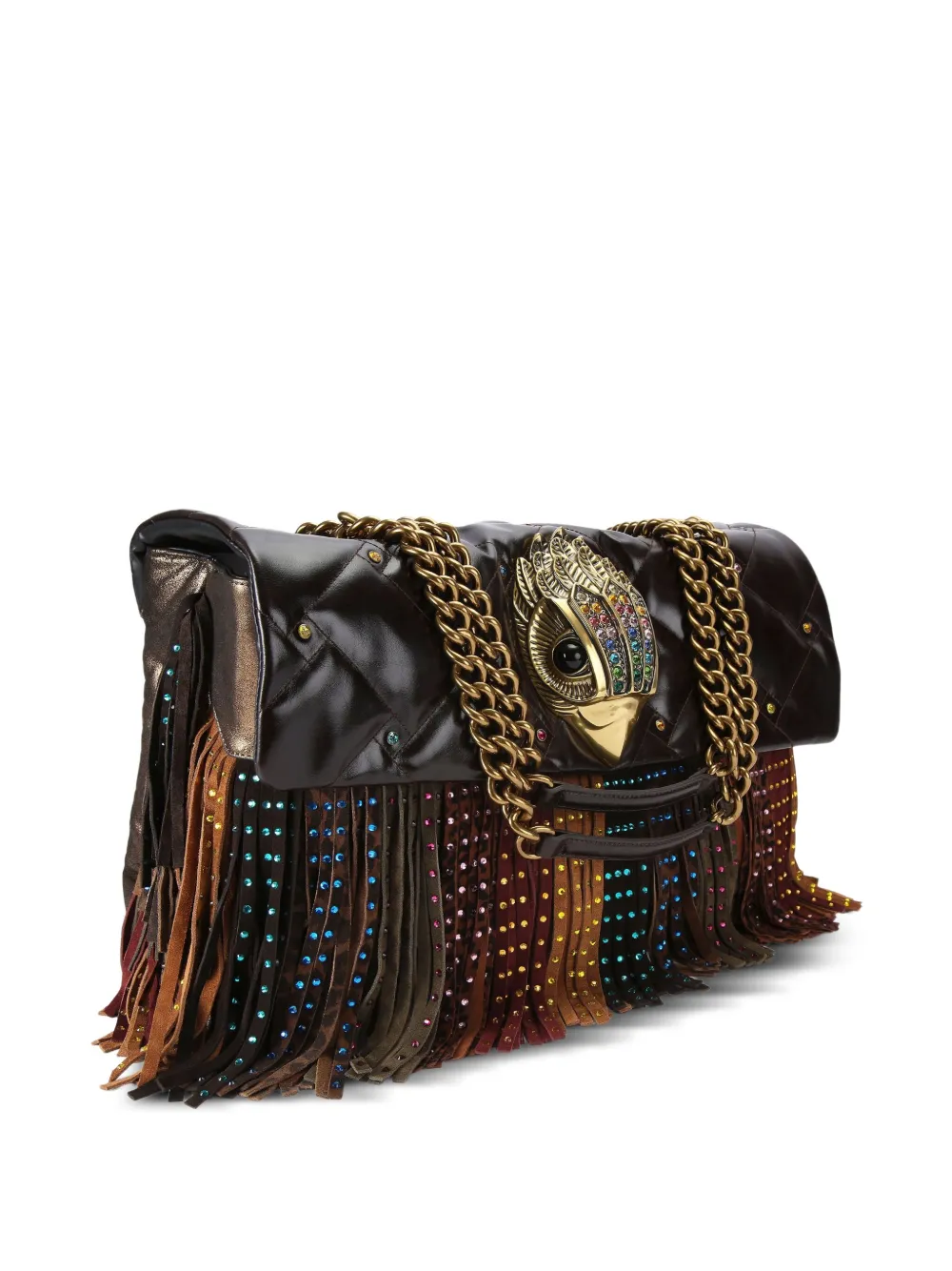Kurt Geiger London Kensington gewatteerde schoudertas - Bruin