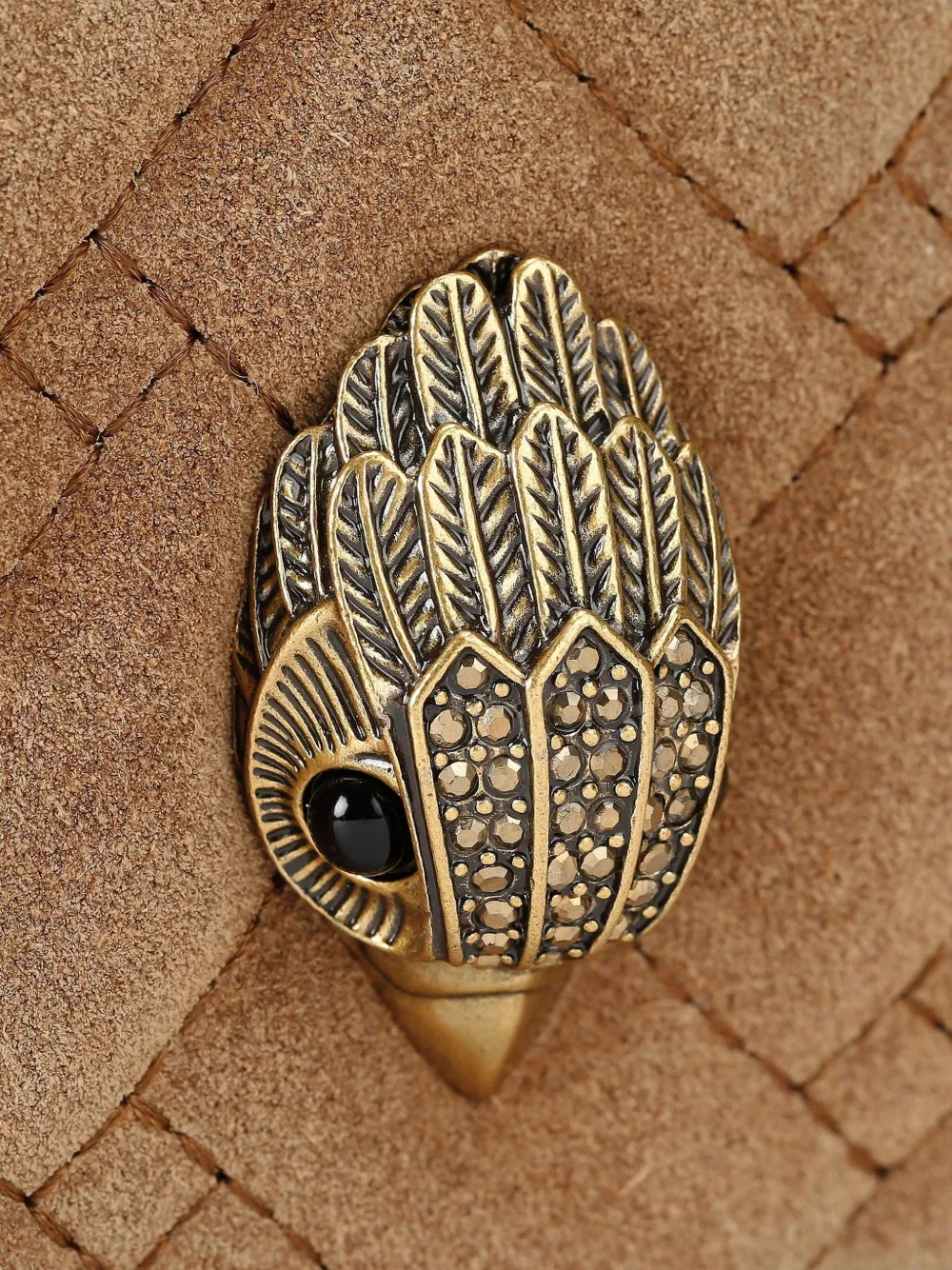 Kurt Geiger Small Kensington Eagle-embellishment Cross Body Bag In Brown