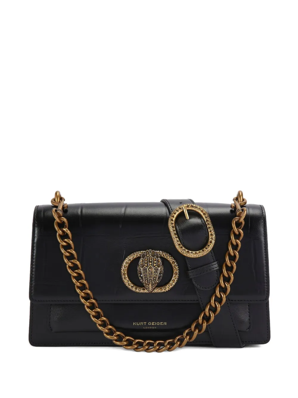 Kurt Geiger London Chelsea eagle-embellishment shoulder bag - Nero