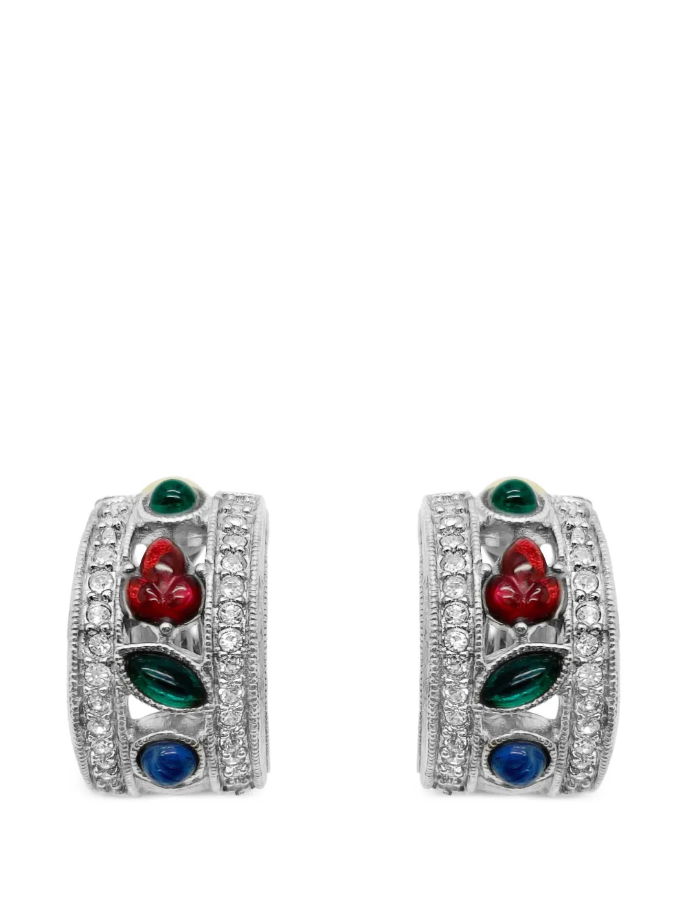 Givenchy Pre-Owned 1980s Deco Style Tutti Frutti earrings - Silber