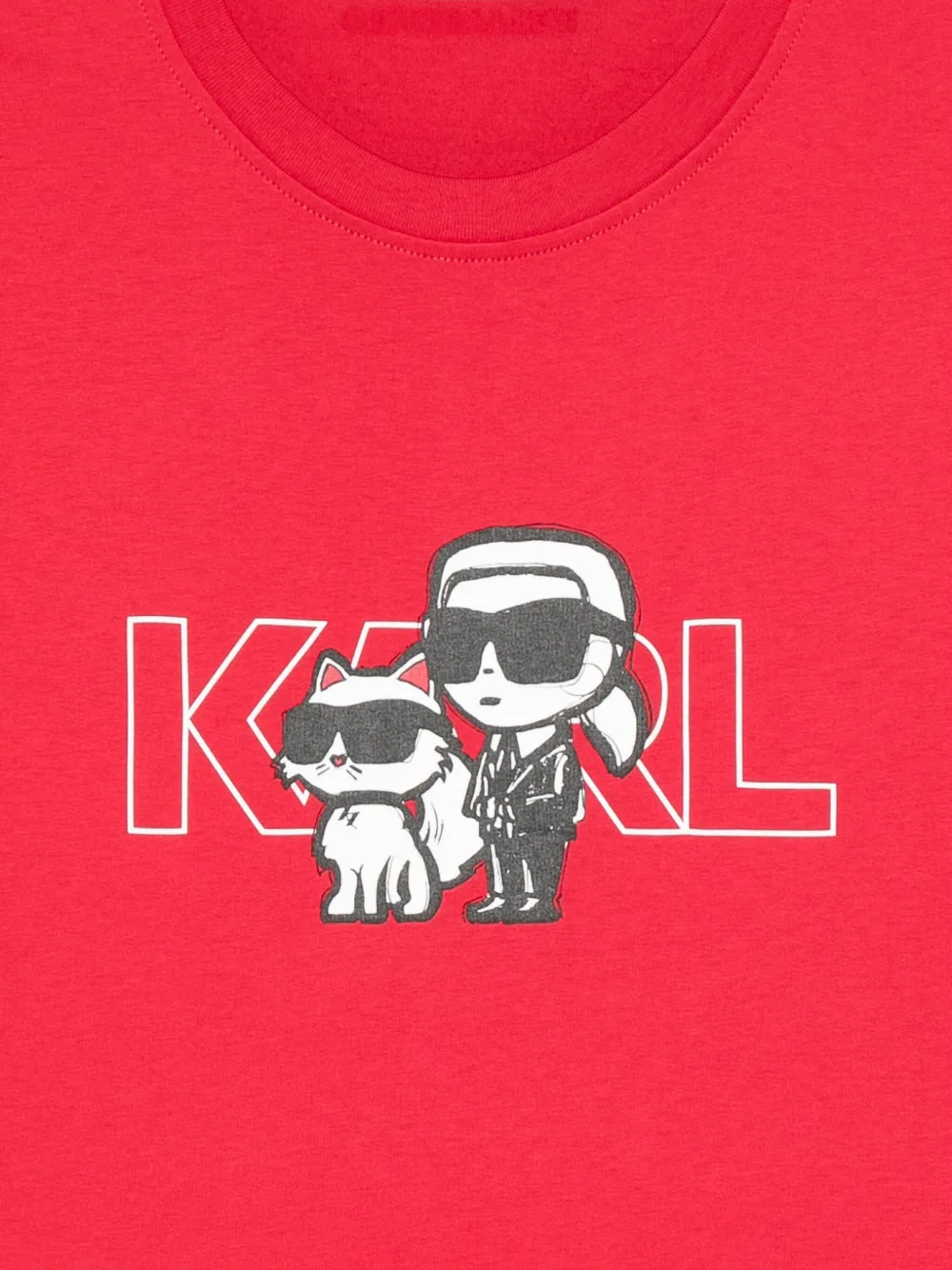 Karl Lagerfeld Logo-print T-shirt In Red