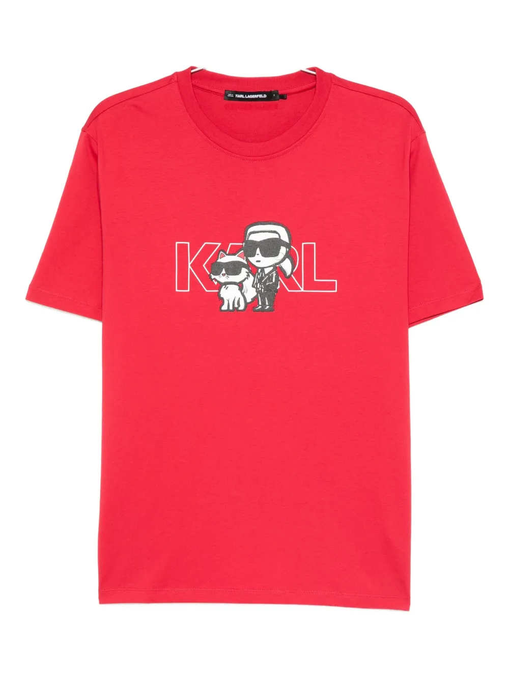 Karl Lagerfeld Logo-print T-shirt In Red