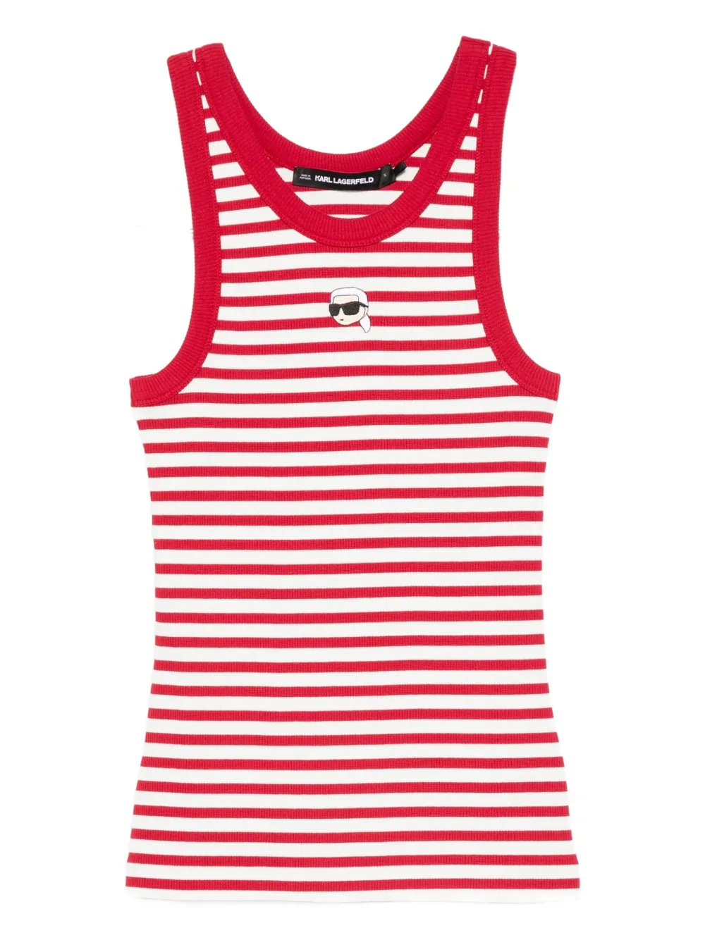 Karl Lagerfeld striped tank top | Red | Image 1