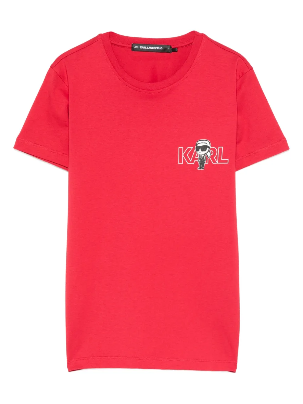 Karl Lagerfeld logo-print t-shirt - Rosso