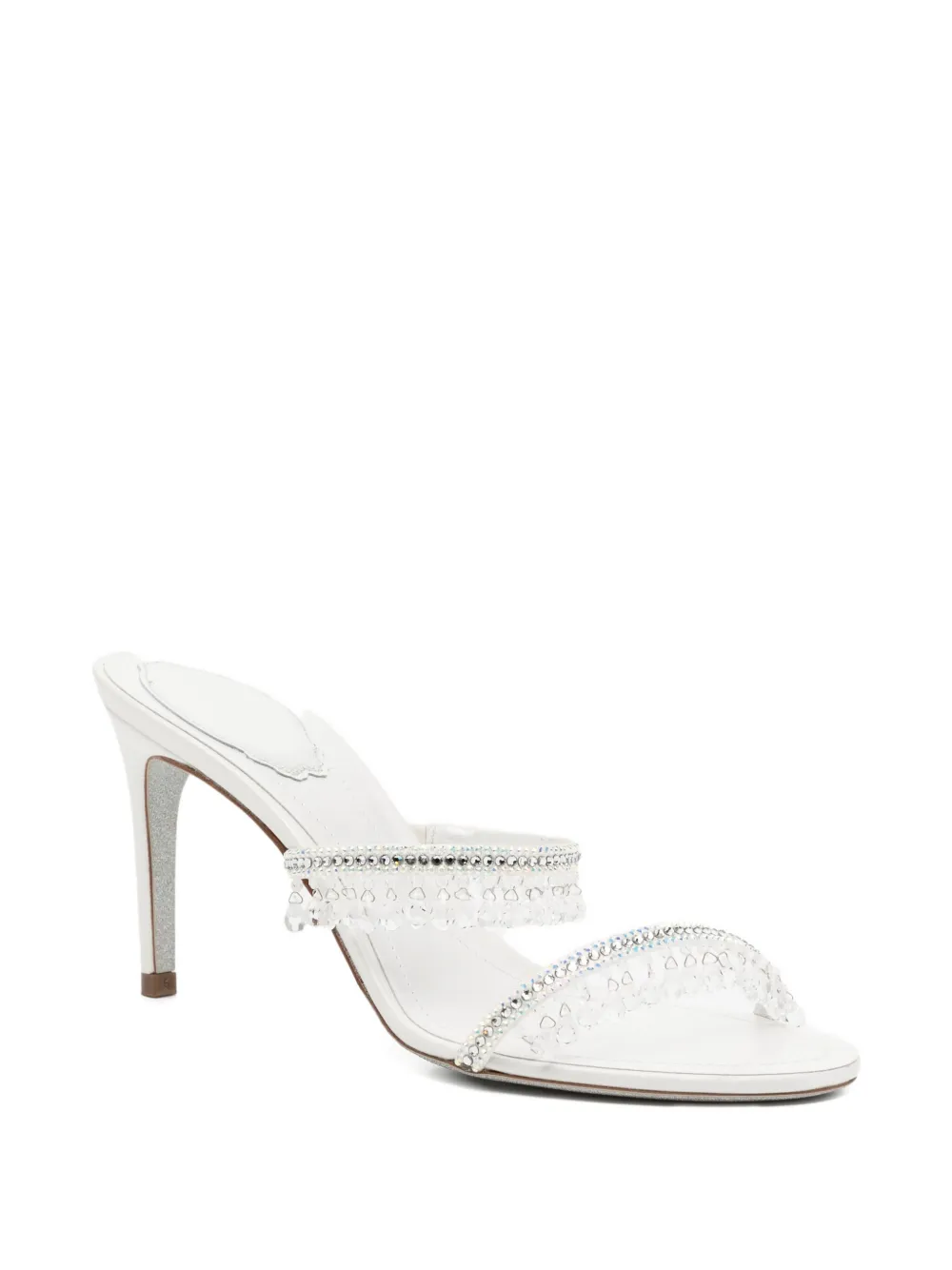 René Caovilla 80mm Chandelier sandals White