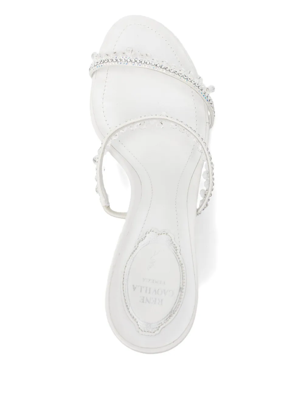 René Caovilla 80mm Chandelier sandals White