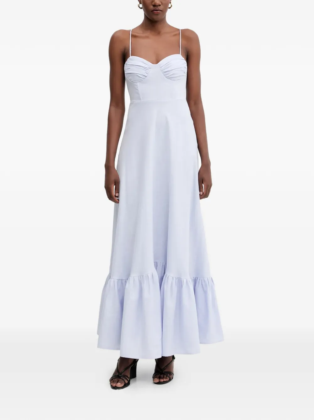 Bardot ruffled maxi dress - Blu