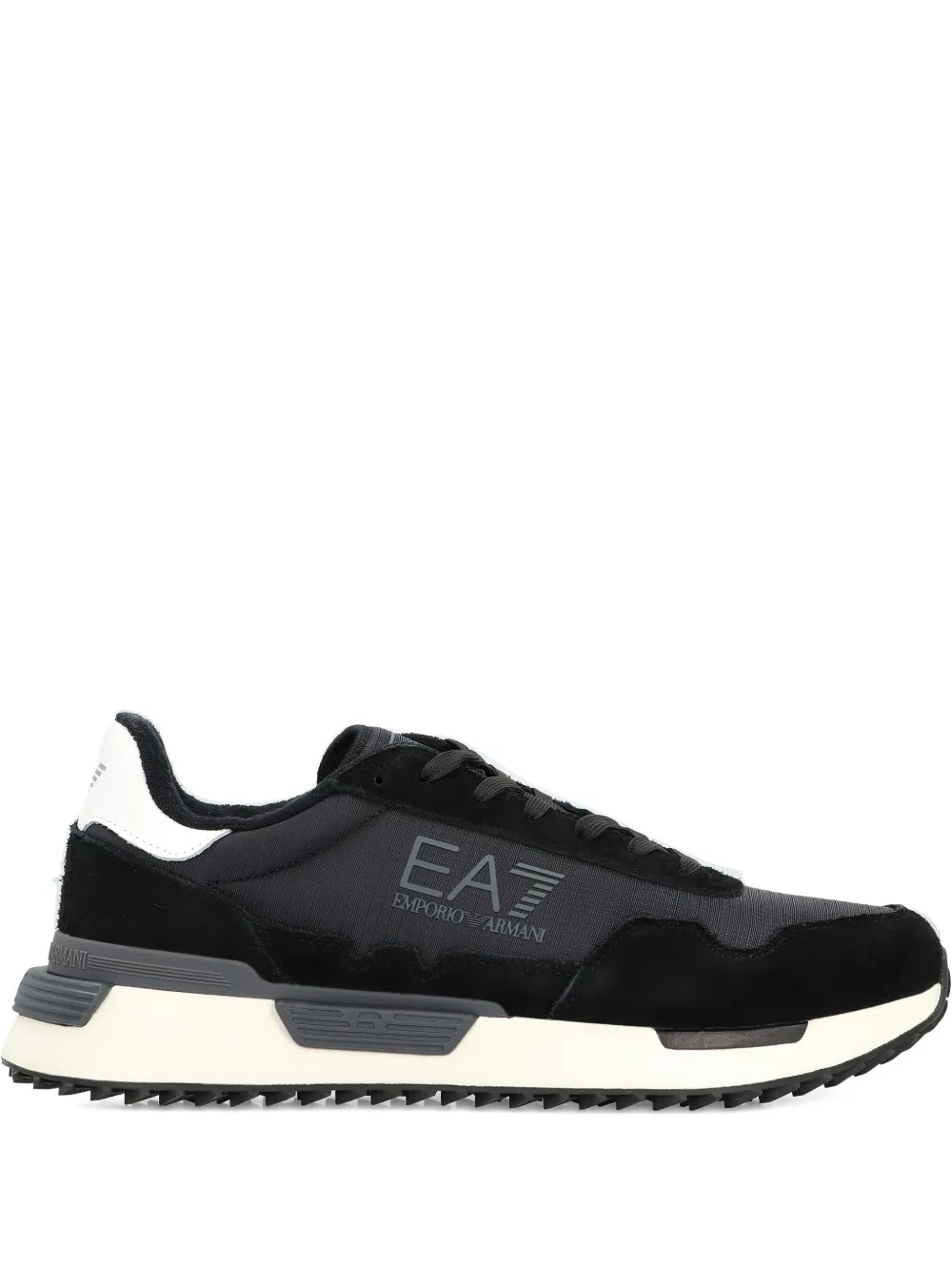 Ea7 Emporio Armani logo-detail lace-up sneakers Black